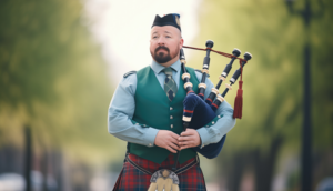 bagpiper kilt performing outdoors